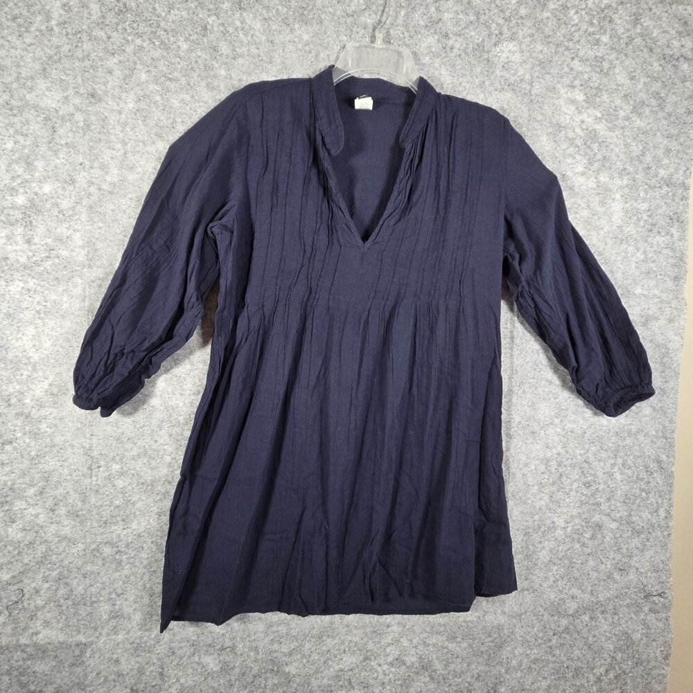 Lauren Ralph Lauren Women's Long Sleeve Tunic Dark Blue Size S Preppy Classic